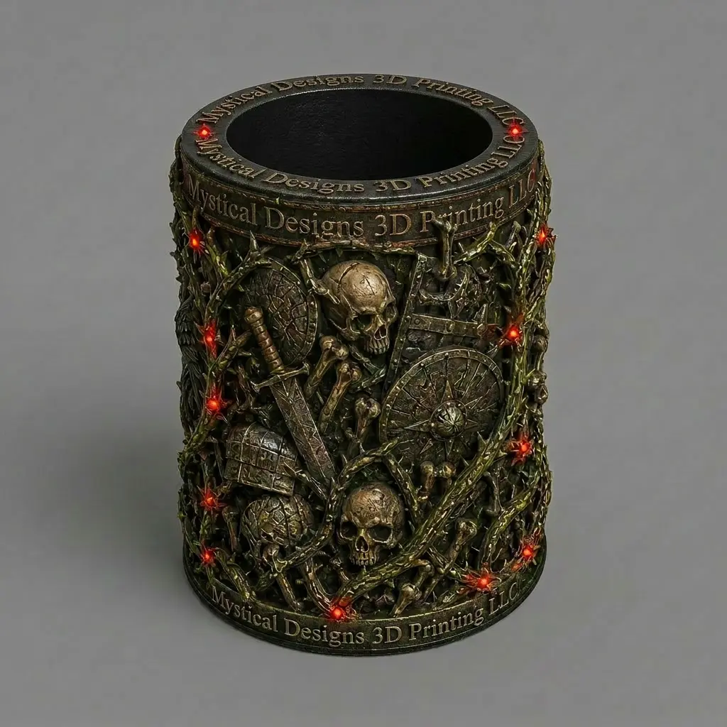 Cup with runes and vines